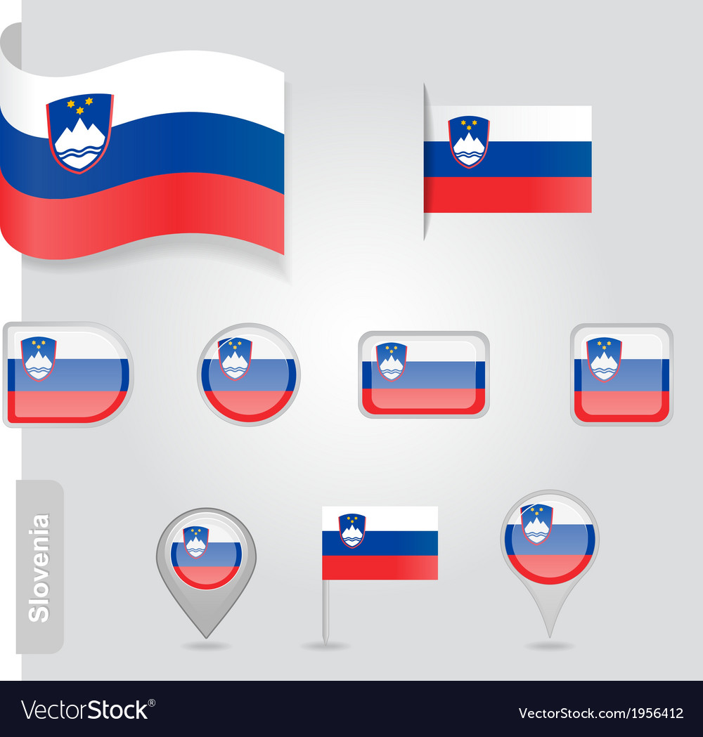 Slovenian flag icon Royalty Free Vector Image - VectorStock