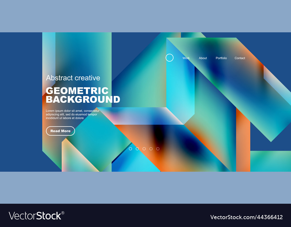 Triangles with fluid gradients abstract landing Vector Image Triangles with fluid gradients abstract landing
