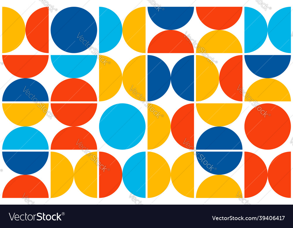 Abstract Background Colorful Geometric Mural Vector Image