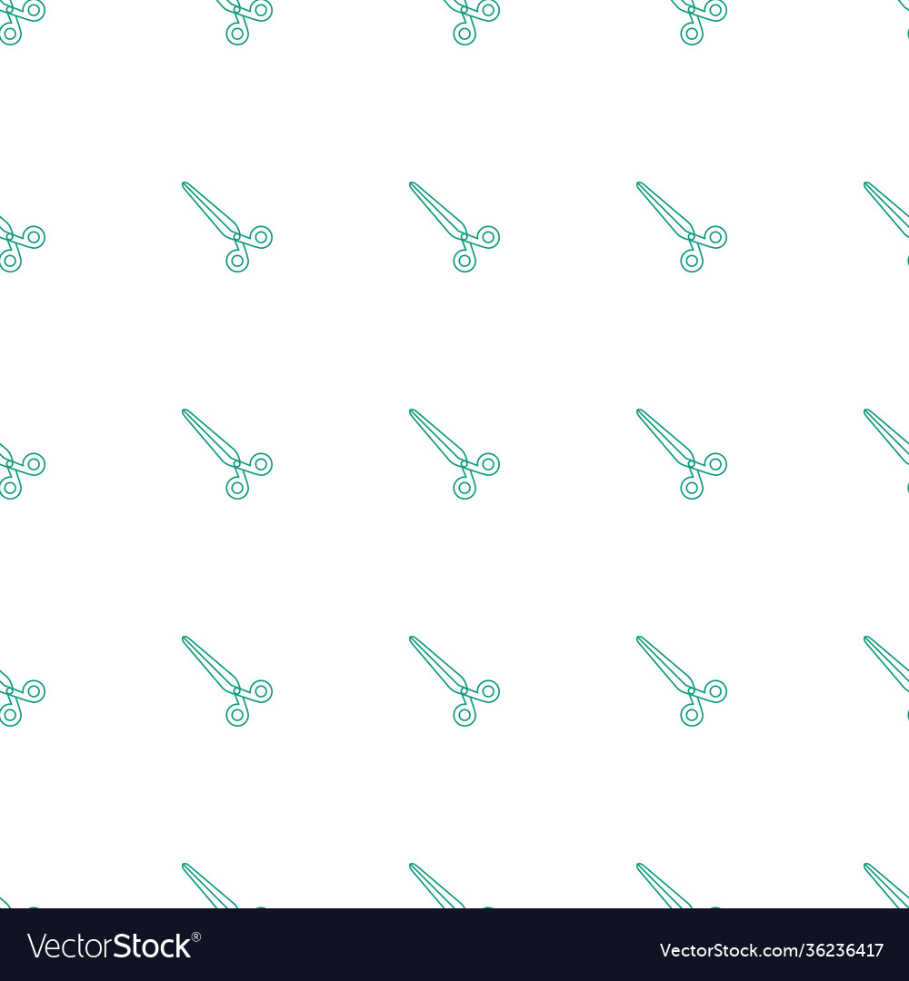 Barber scissors icon pattern seamless white