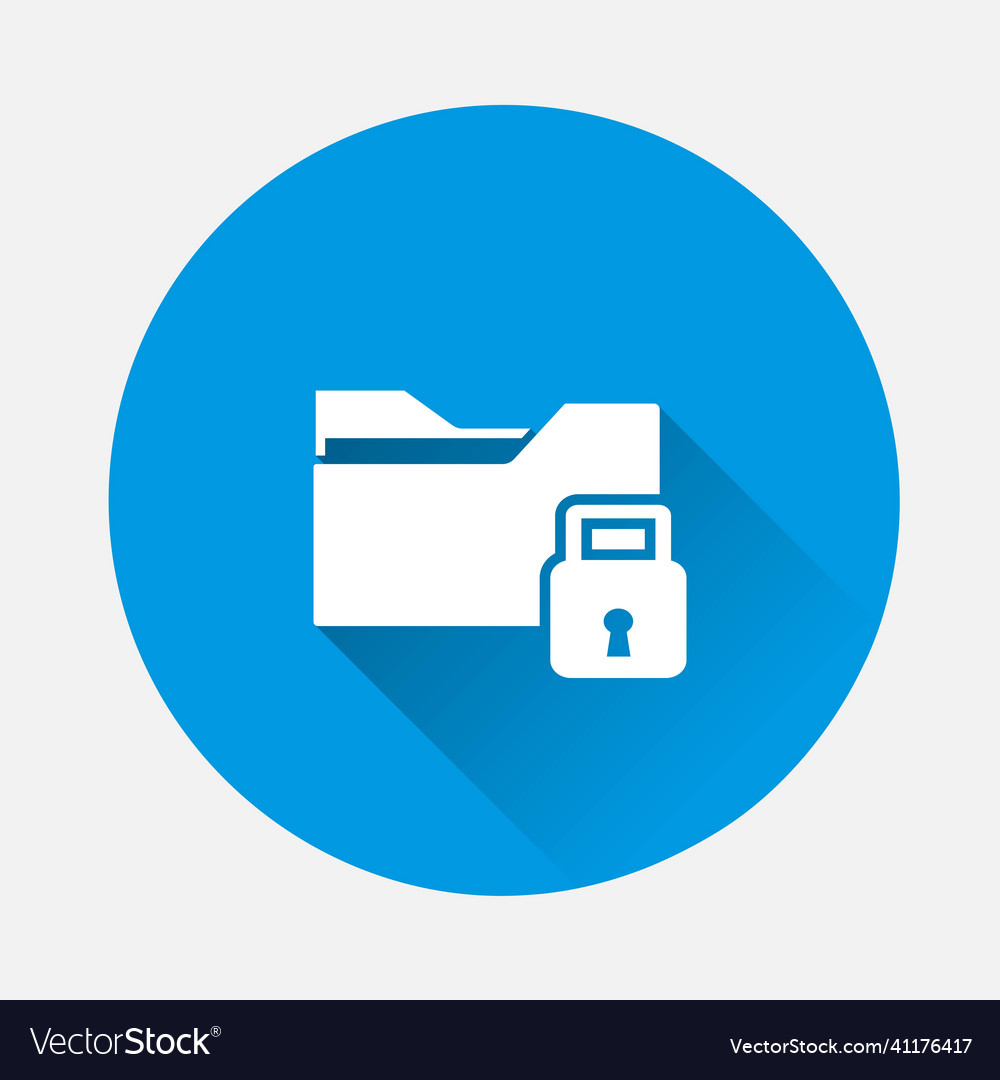 Closed directory icon folder and padlock vector image Closed directory icon folder and padlock