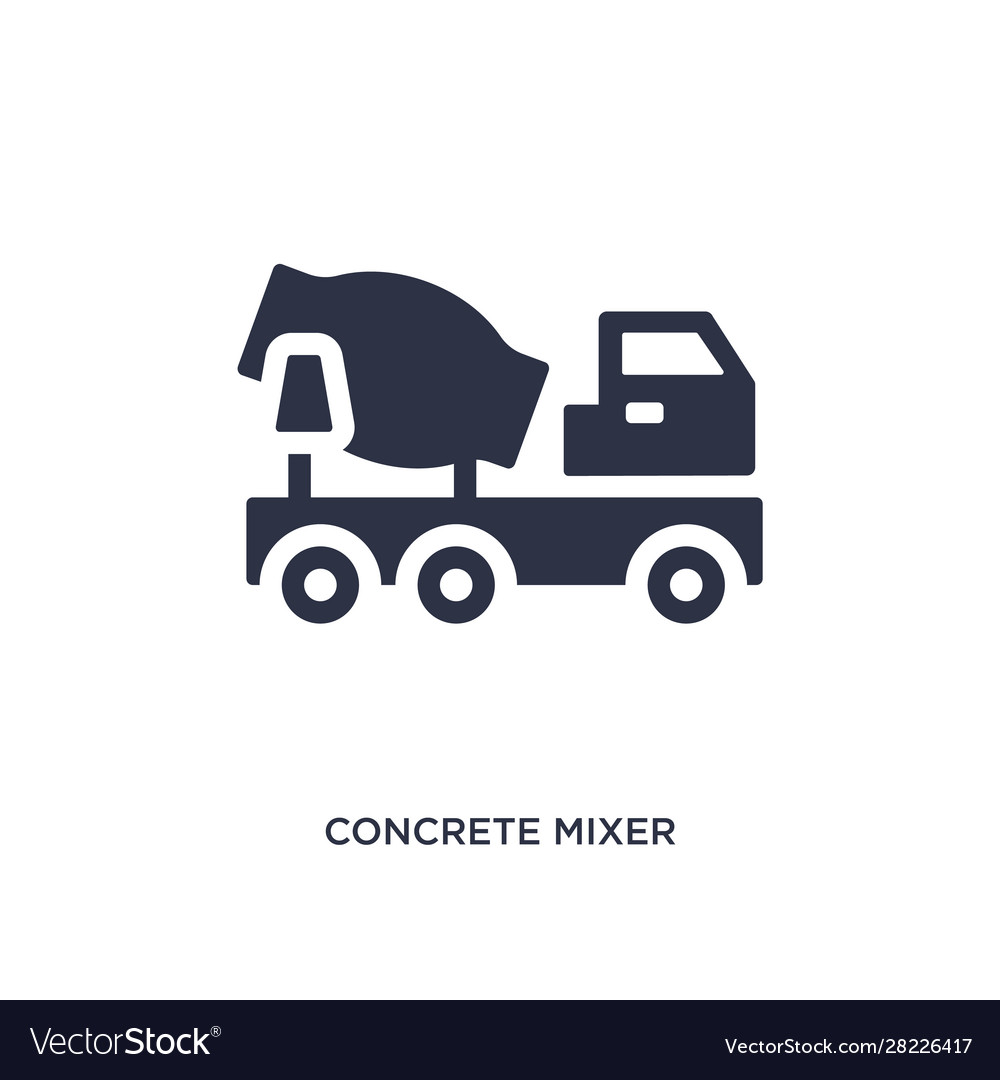 Concrete mixer icon on white background simple Vector Image