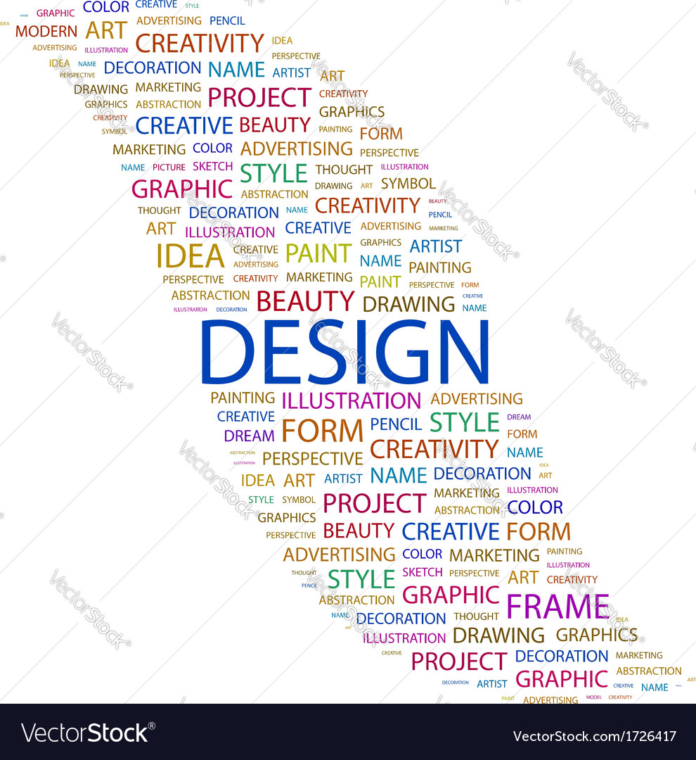 Design word cloud background concept wordcloud Vector Image