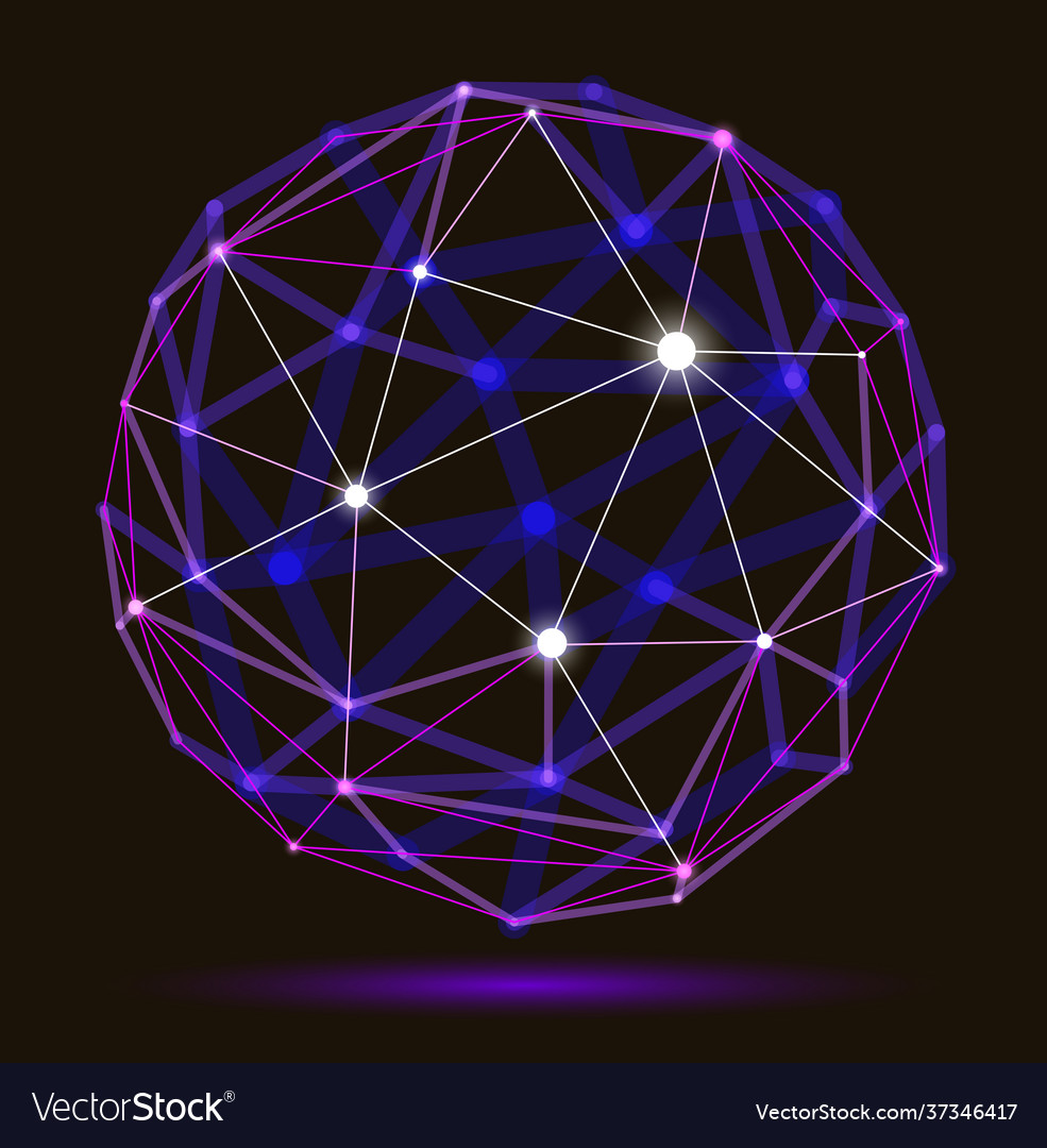 Dimensional lattice mesh abstraction 3d polygonal vector image Dimensional lattice mesh abstraction 3d polygonal