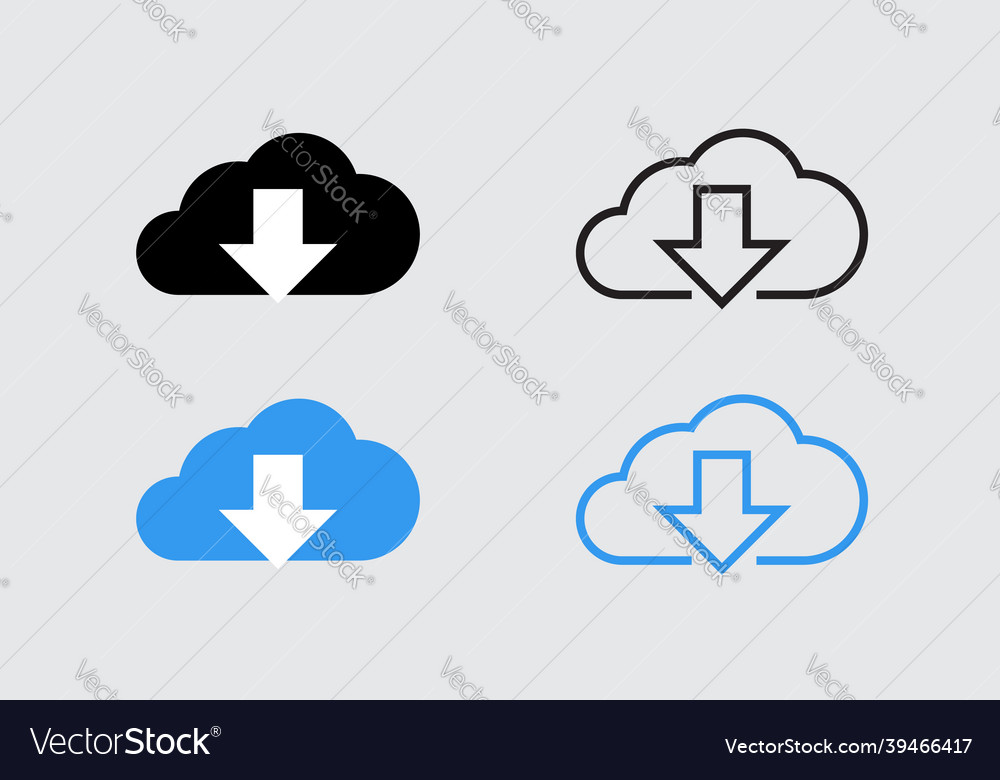 Download icon web design element navigation vector image Download icon web design element navigation