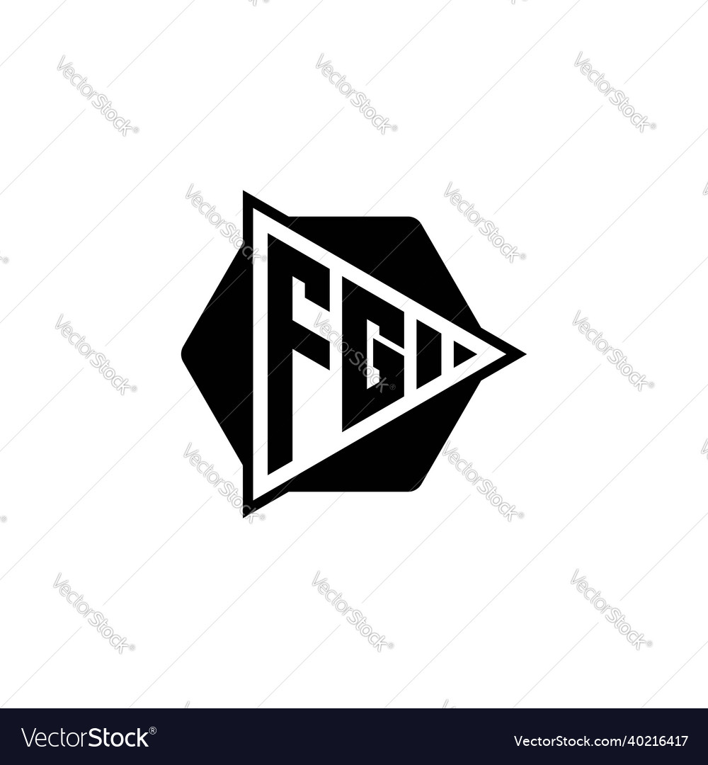 Fg logo monogram triangle play button