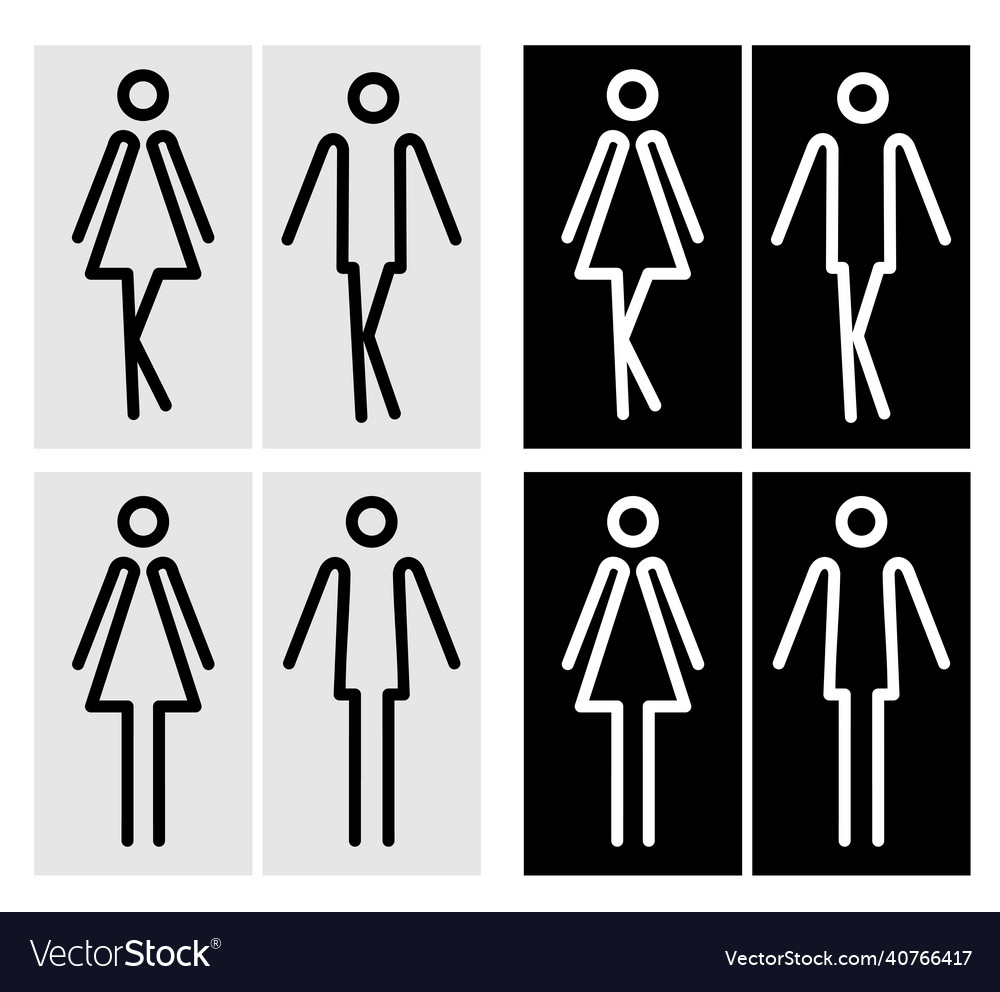 Gender Symbols For Toilets And Special Places Vector Image 8386