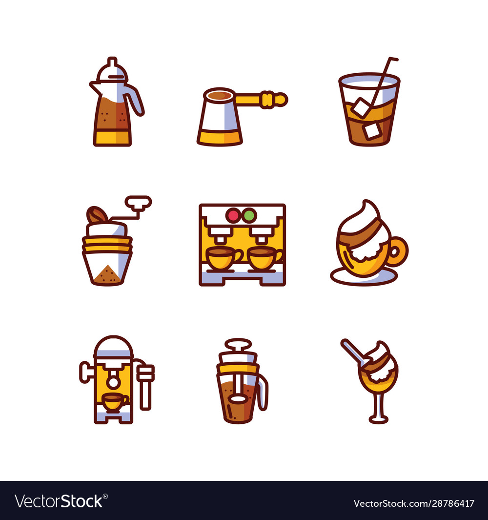 Isolated coffee icon set design Royalty Free Vector Image