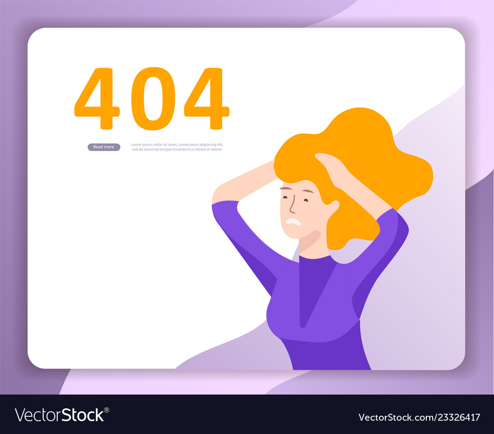 Landing page templates error vector image Landing page templates error
