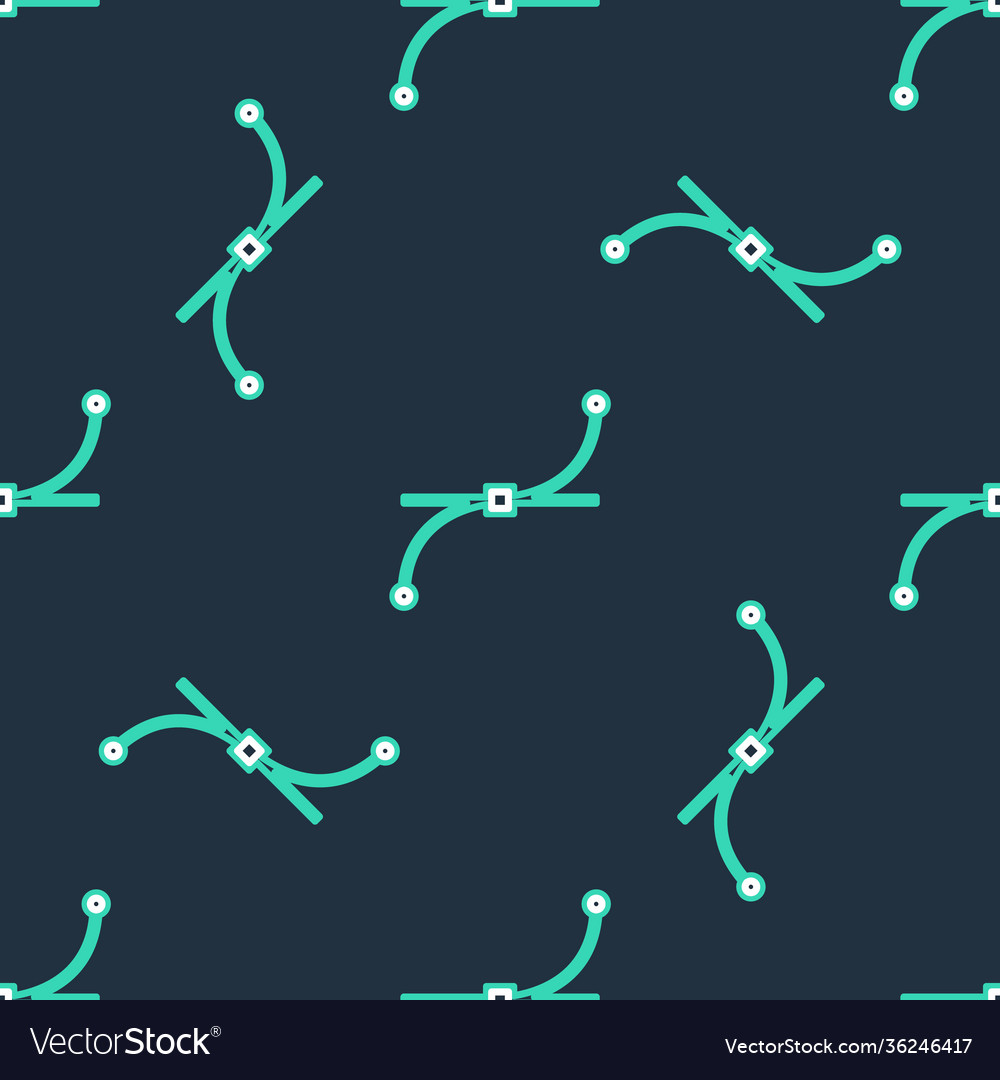 Line bezier curve icon isolated seamless pattern Vector Image Line bezier curve icon isolated seamless pattern