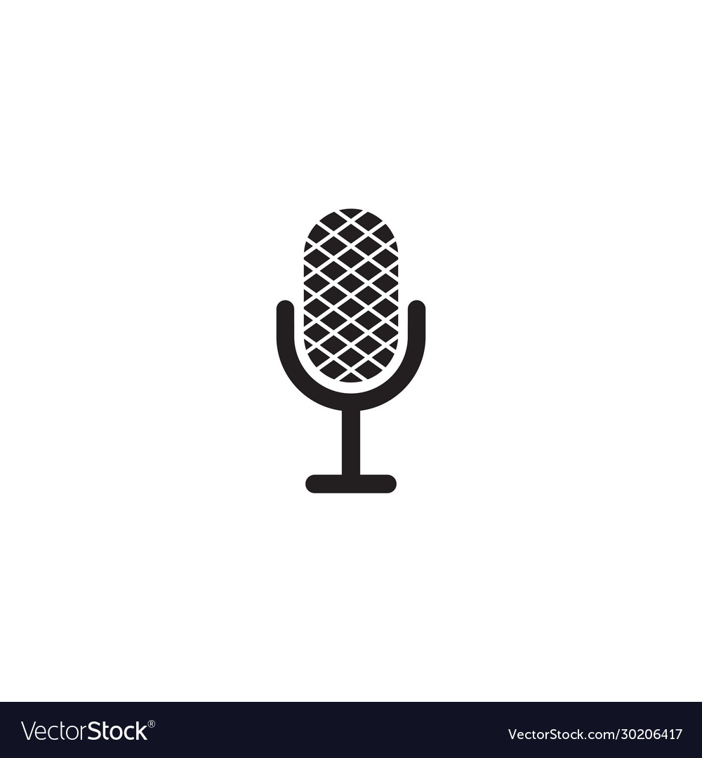 Microphone mic icon logo design template Vector Image