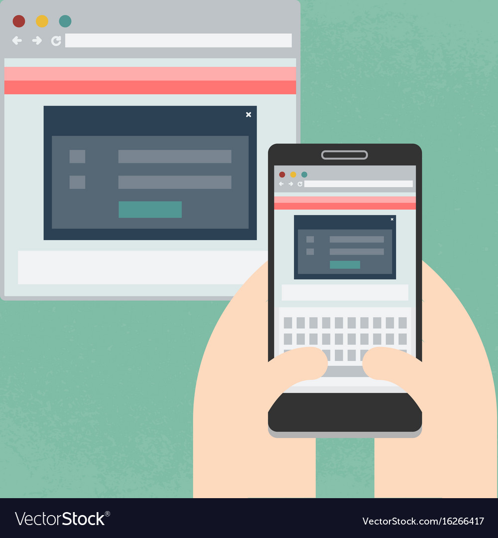 Mobile website on display