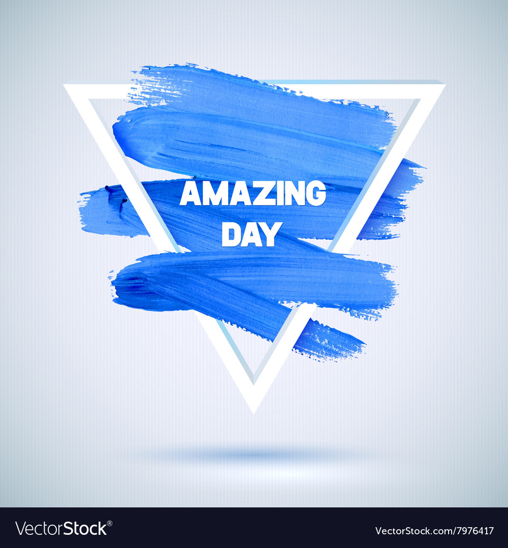 Motivation triangle watercolor stroke poster