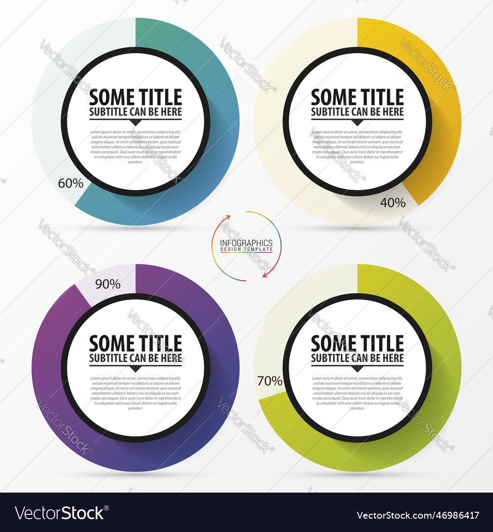 Pie chart infographic design template business Vector Image