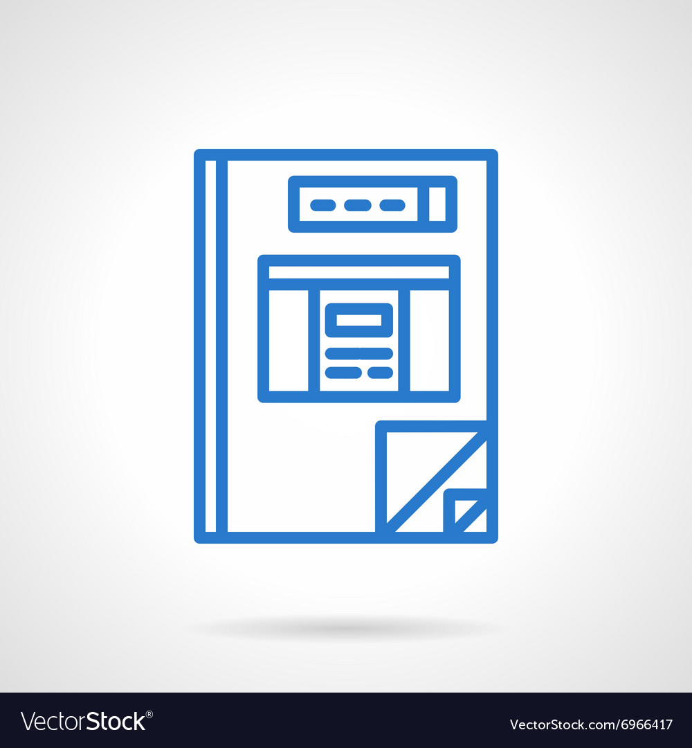 Project book simple line style icon