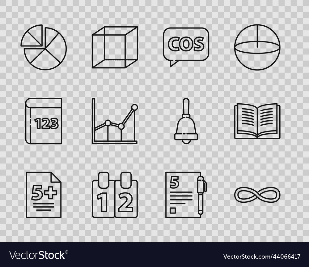 Set line calculator function mathematical symbol vector image Set line calculator function mathematical symbol
