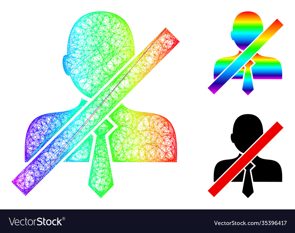 Spectrum net gradient wrong clerk icon vector image Spectrum net gradient wrong clerk icon