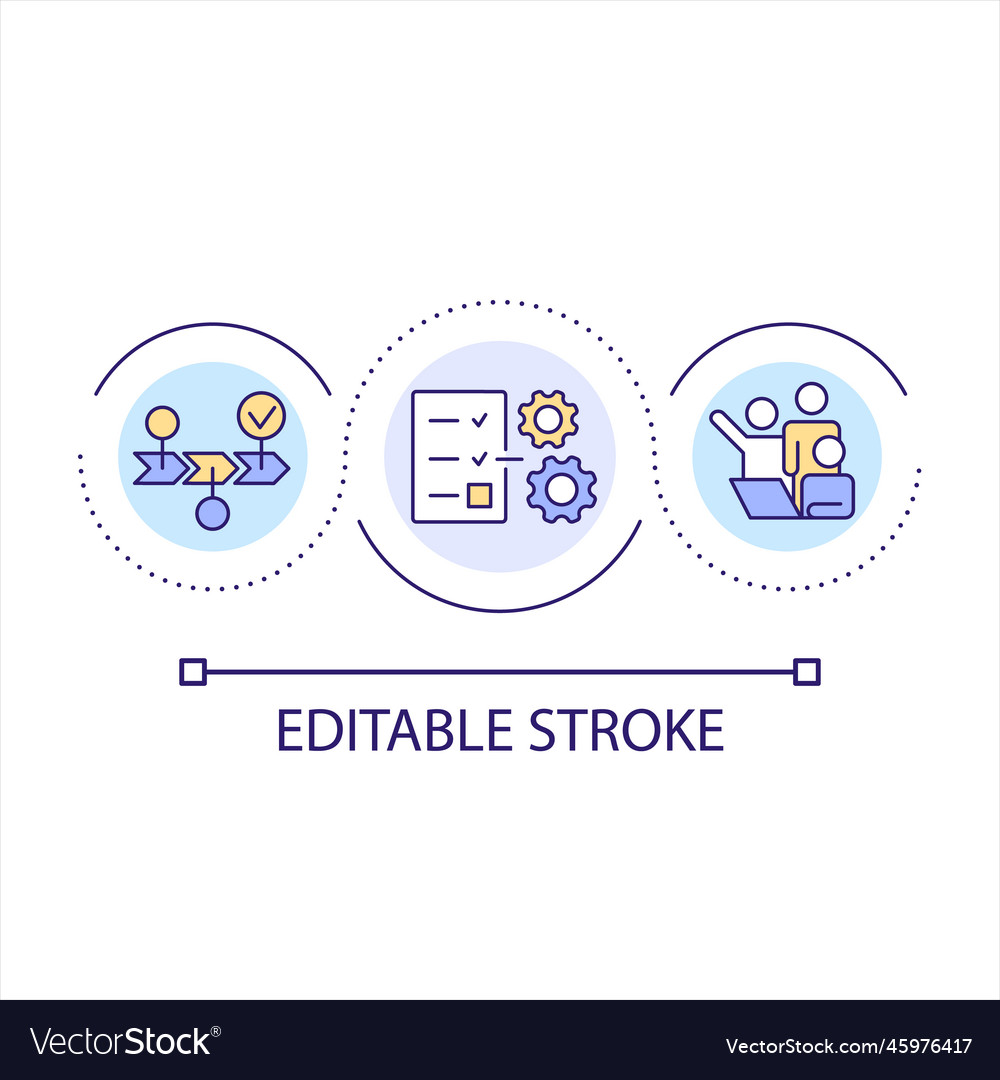 Strategy of corporate development loop concept Vector Image