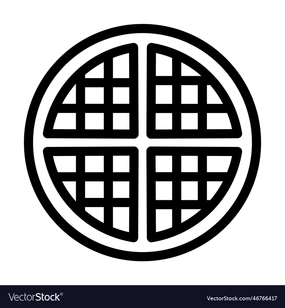 Dicke Linie Waffel Icon
