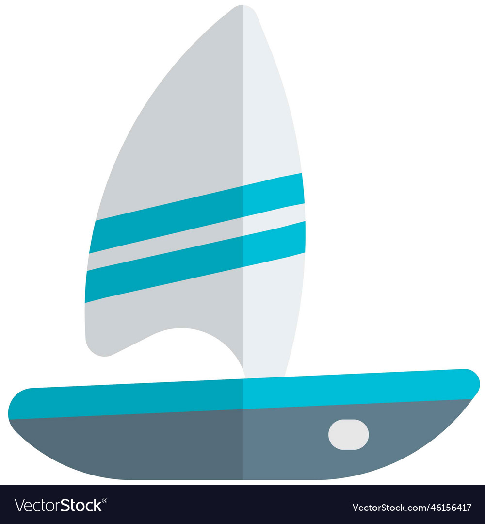 Windsurfer Sail-equipped Floating Board Royalty Free Vector