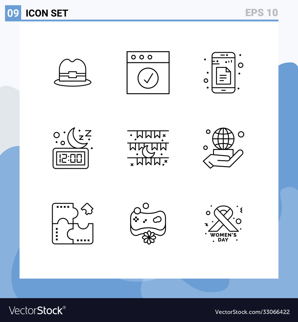 9 universal outlines set for web and mobile