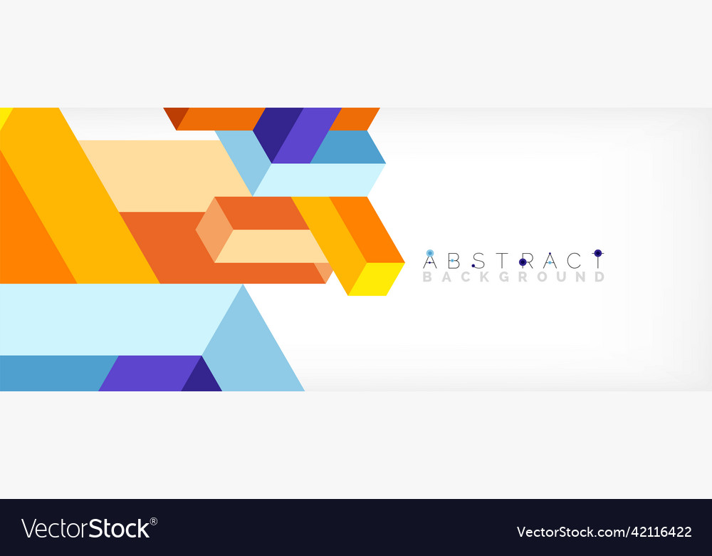 Abstract background 3d cubes cubic elements vector image Abstract background 3d cubes cubic elements