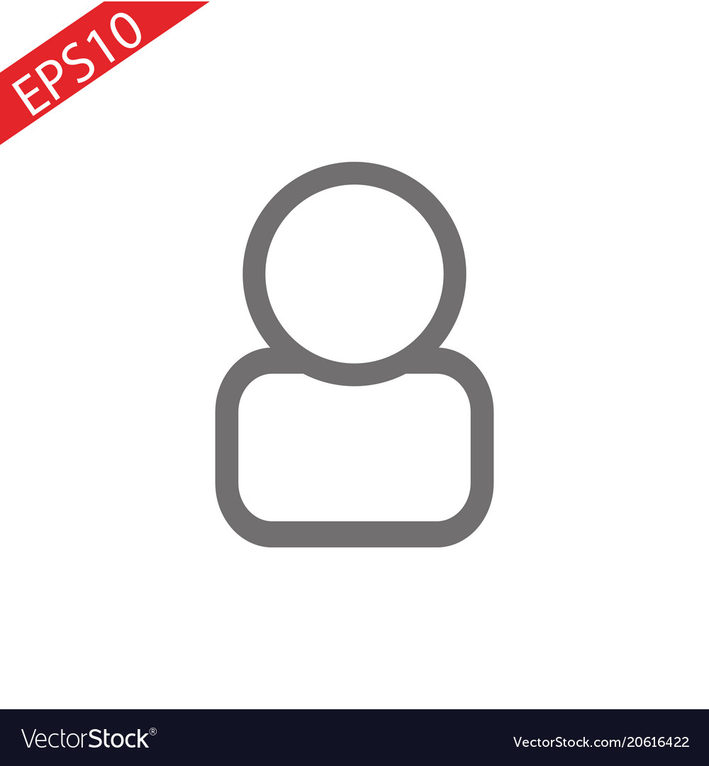 Add user line black icon vector image Add user line black icon