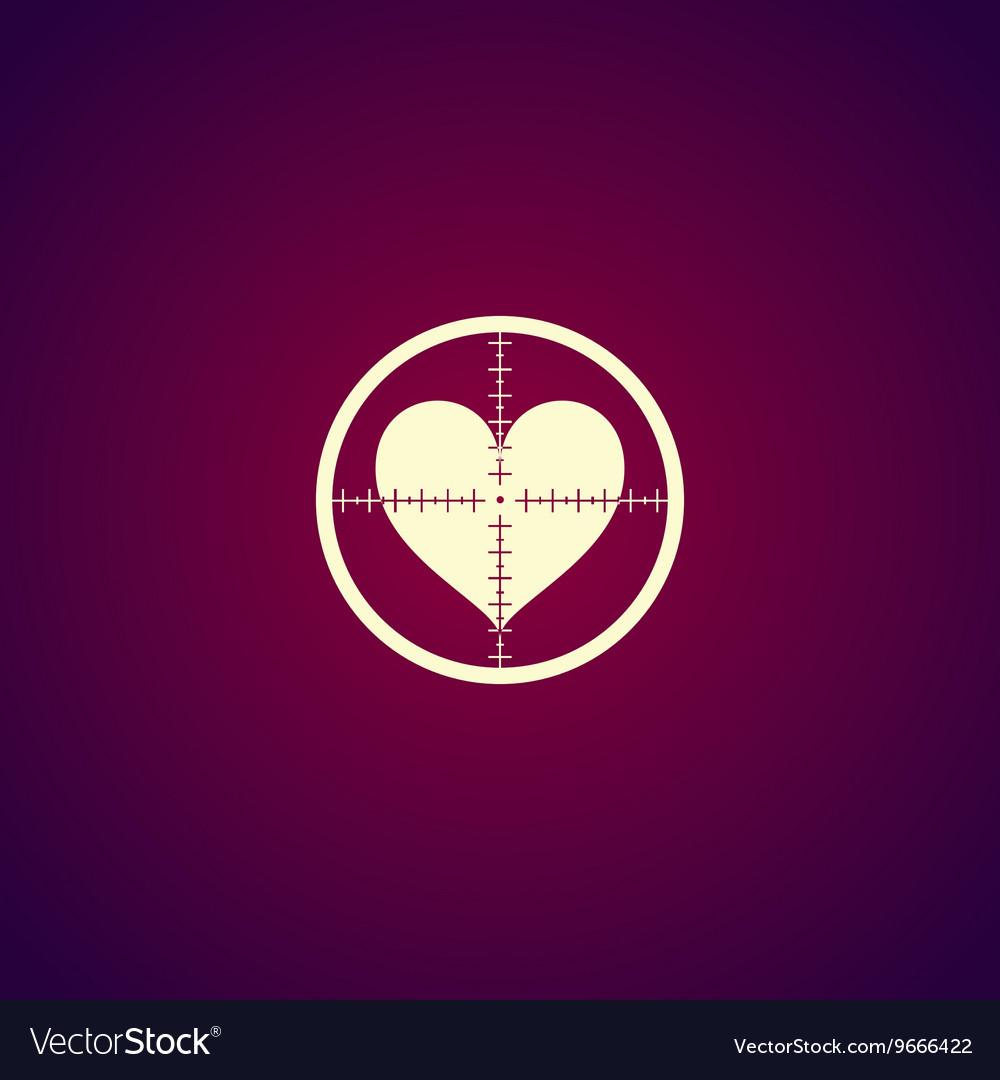 Crosshair icon with a heart