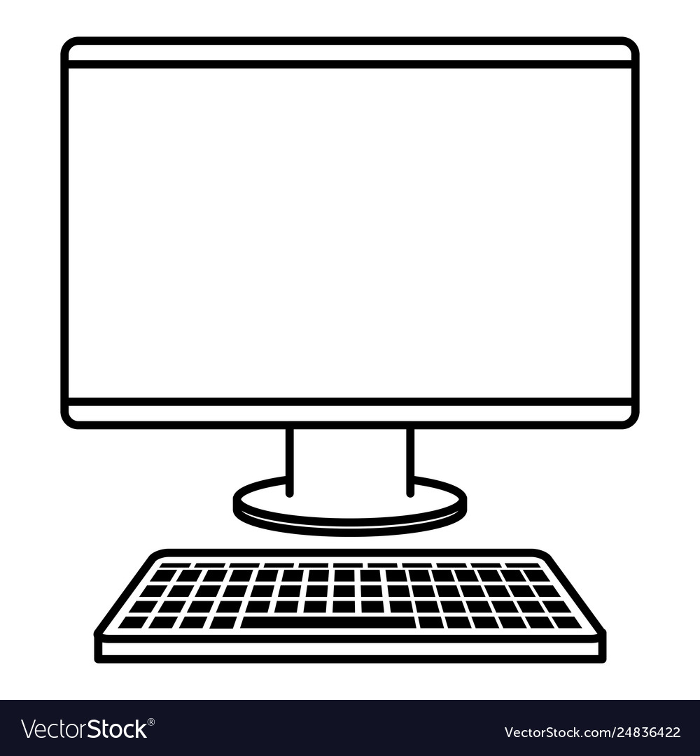 Desktop computer isolated icon