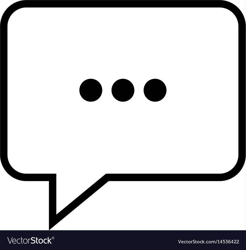 Drawing bubble speech chat message image Vector Image