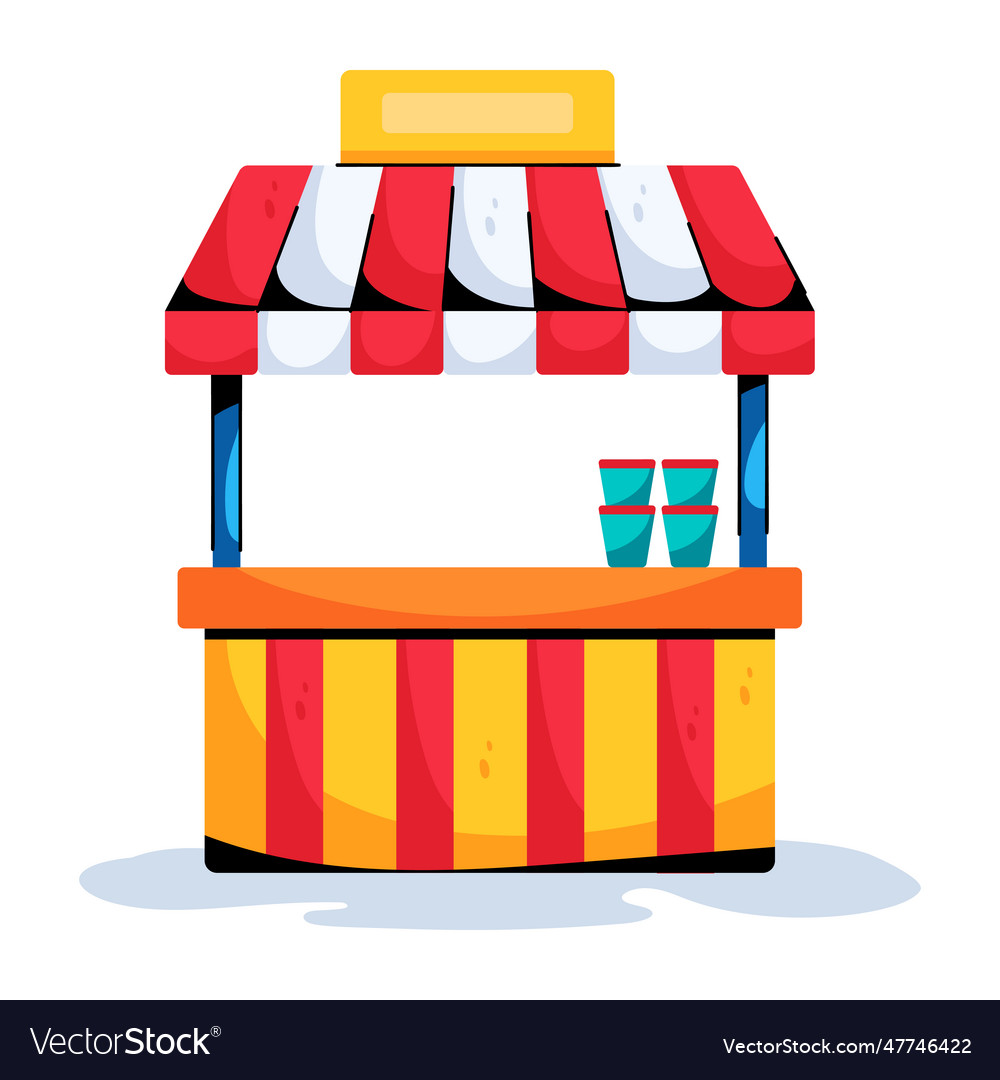 Drink stall Royalty Free Vector Image - VectorStock