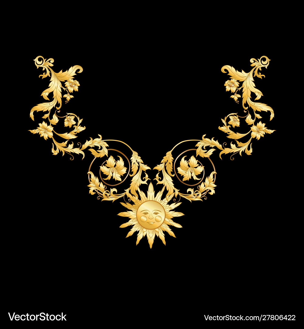 Elements in baroque rococo victorian Royalty Free Vector