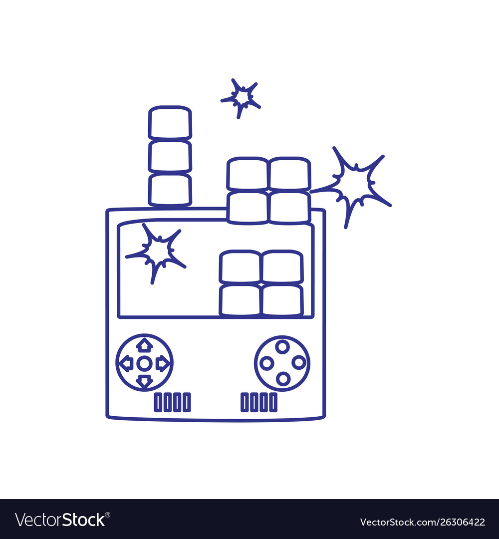 Handle video game with puzzle blocks