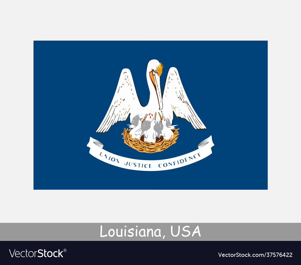 Louisiana usa state flag la usa Royalty Free Vector Image