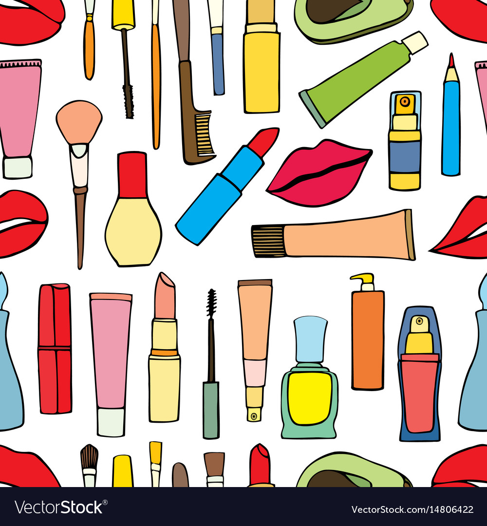 Makeup items patch badges