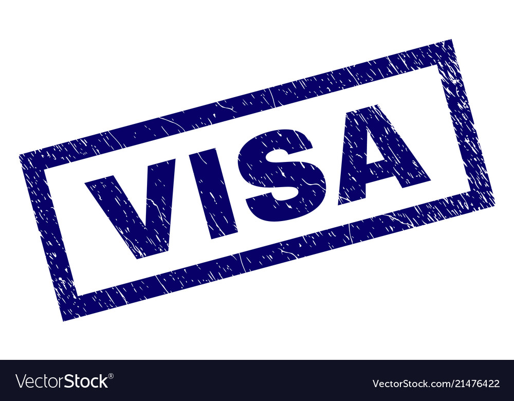 Rectangle grunge visa stamp