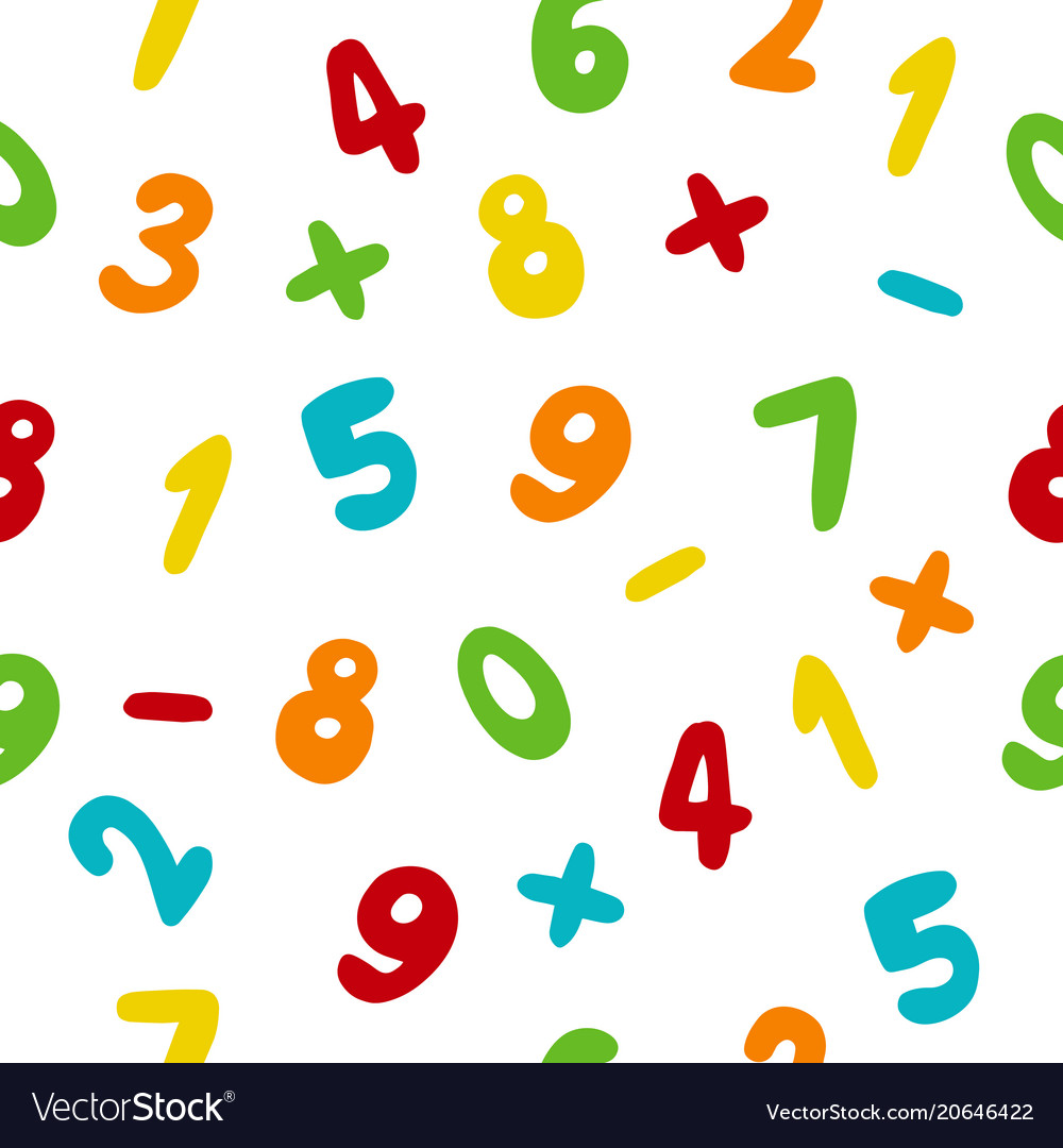 Seamless pattern with hand drawn colorful Vector Image Seamless pattern with hand drawn colorful