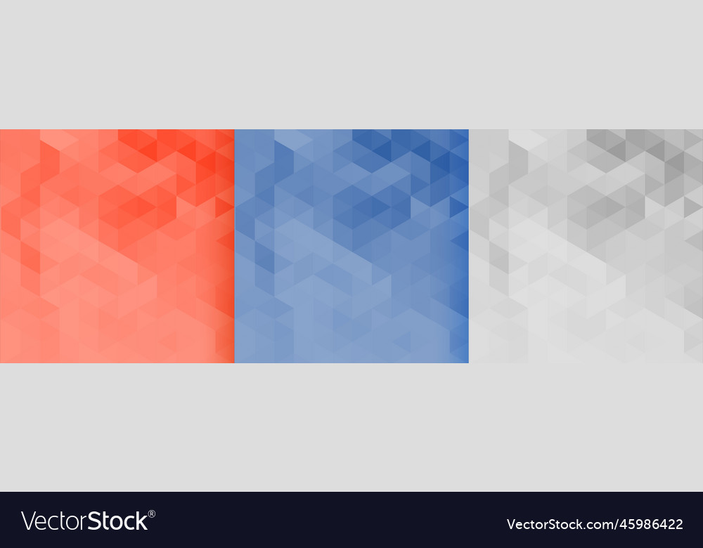 Set of three triangles pattern background design