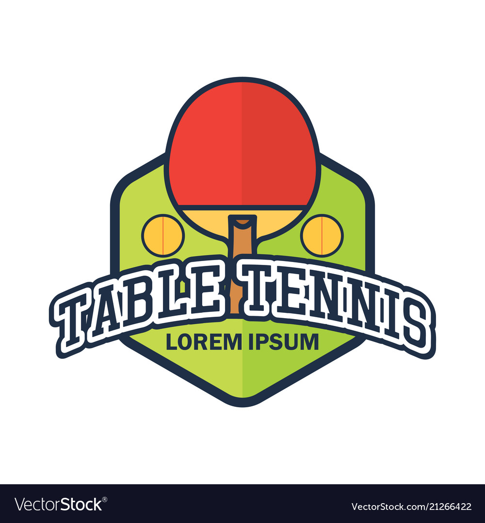 Table tennis ping pong logo with text space Vector Image