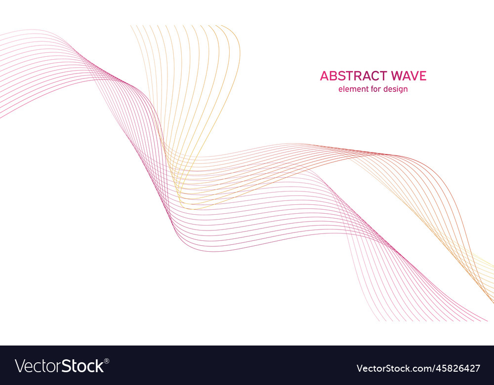 Abstract colorful wave element for design vector image Abstract colorful wave element for design