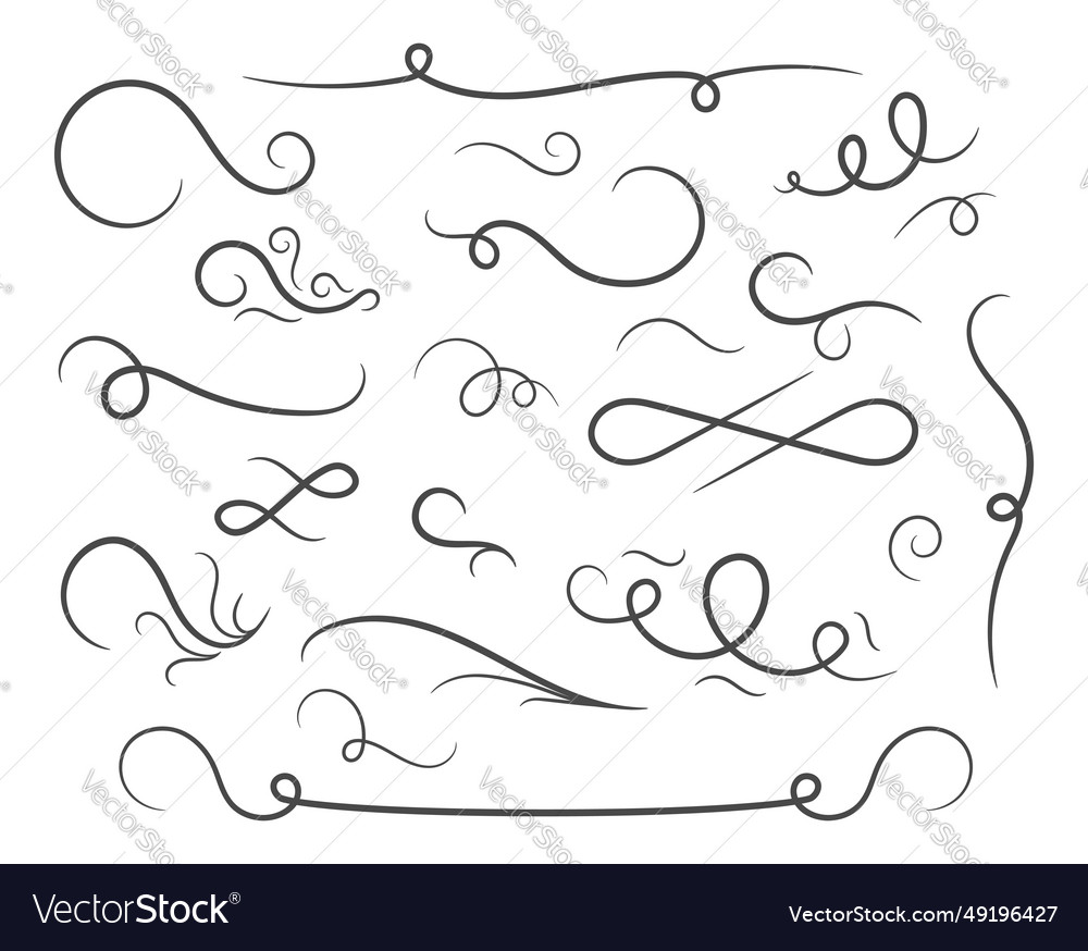 Abstract confusing twisted lines calligraphic Vector Image Abstract confusing twisted lines calligraphic