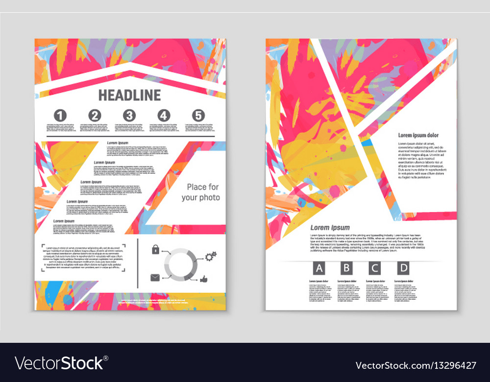 Abstract layout background set for art