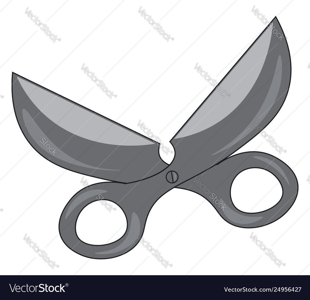 Big open scissors or color