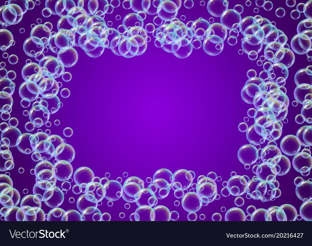 Cleaning foam on gradient background