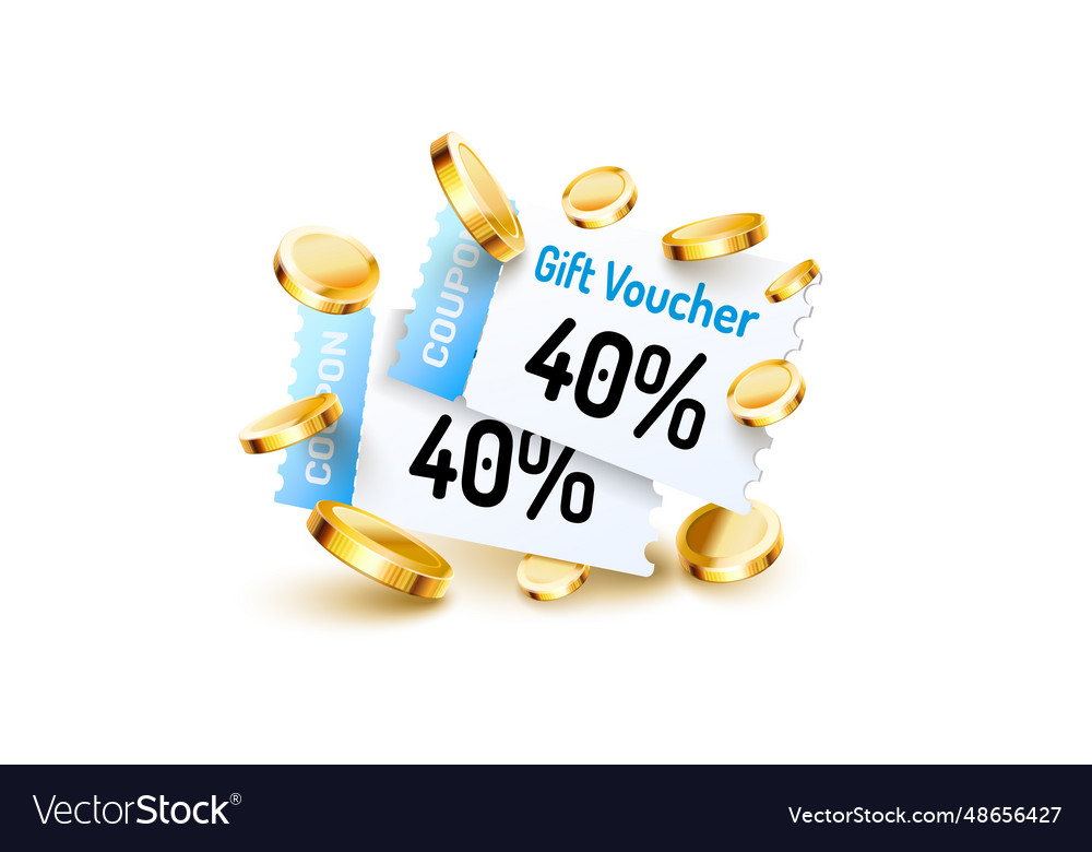 Coupon special voucher 40 percentage check banner