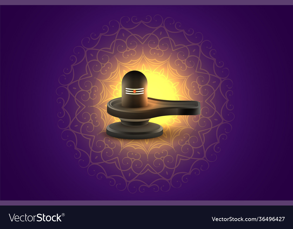 Divine maha shivratri festival greeting Royalty Free Vector