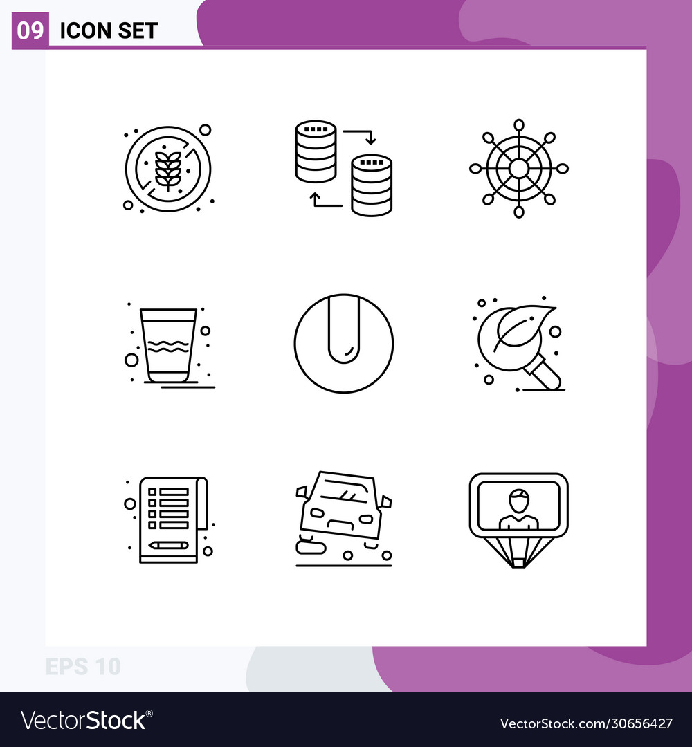 Editable line pack 9 simple outlines match