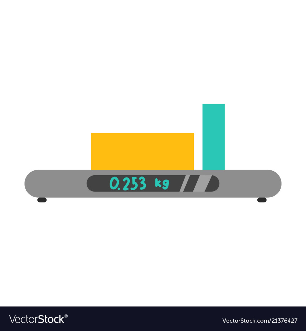 Electronic scale with some weight on it isolated