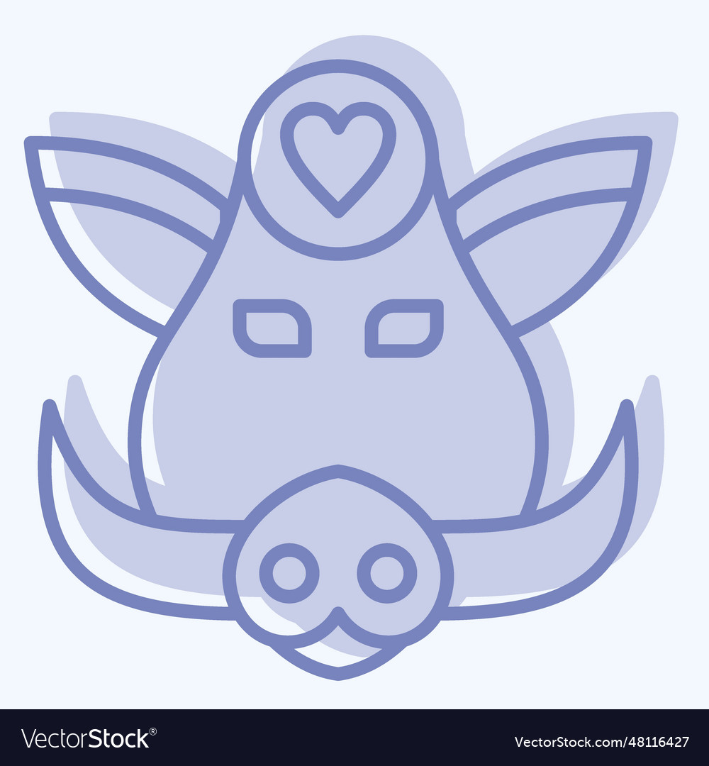 Icon boar related to animal symbol two tone style