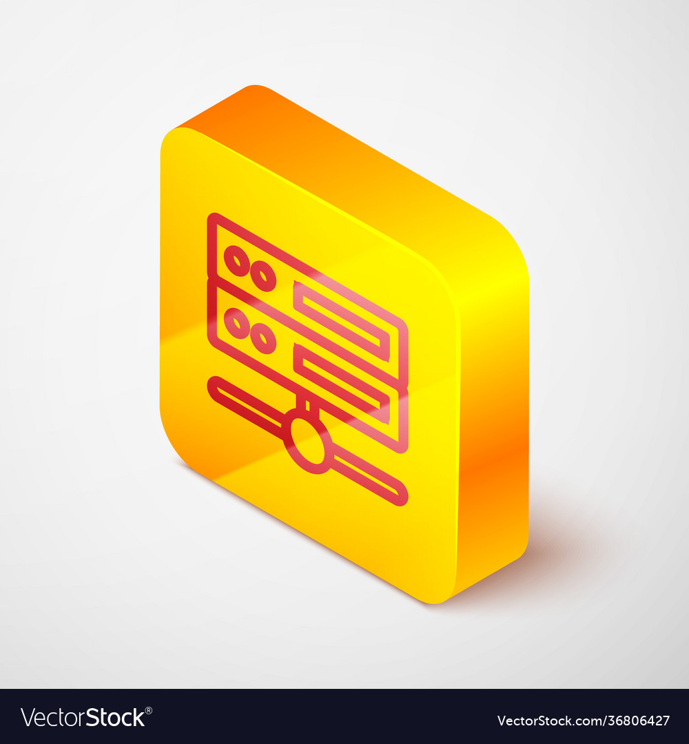 Isometric line server data web hosting icon vector image Isometric line server data web hosting icon